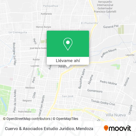 Mapa de Cuervo & Asociados Estudio Juridico