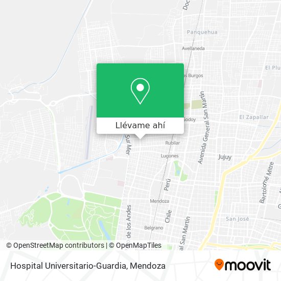 Mapa de Hospital Universitario-Guardia