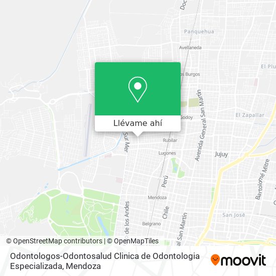Mapa de Odontologos-Odontosalud Clinica de Odontologia Especializada