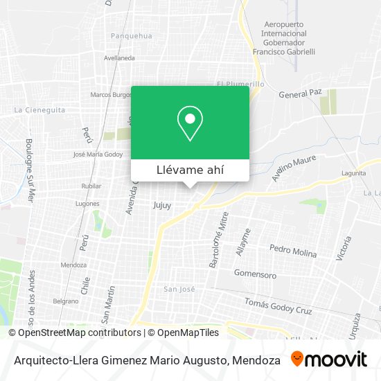 Mapa de Arquitecto-Llera Gimenez Mario Augusto