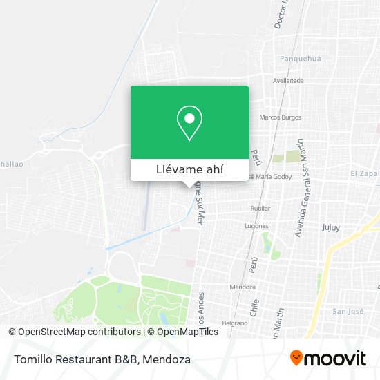 Mapa de Tomillo Restaurant B&B
