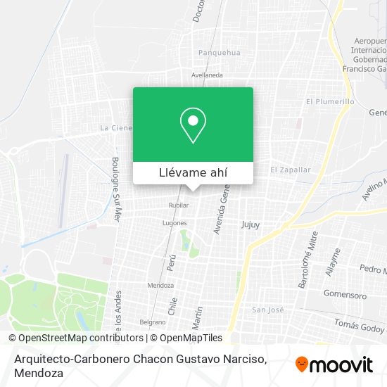 Mapa de Arquitecto-Carbonero Chacon Gustavo Narciso