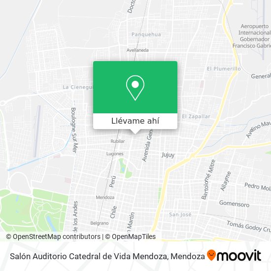 Mapa de Salón Auditorio Catedral de Vida Mendoza