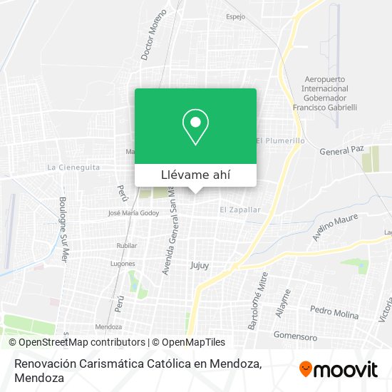 Mapa de Renovación Carismática Católica en Mendoza