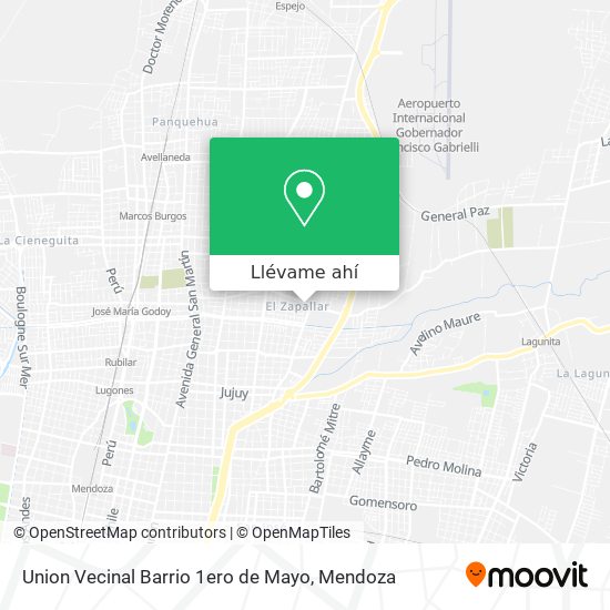 Mapa de Union Vecinal Barrio 1ero de Mayo