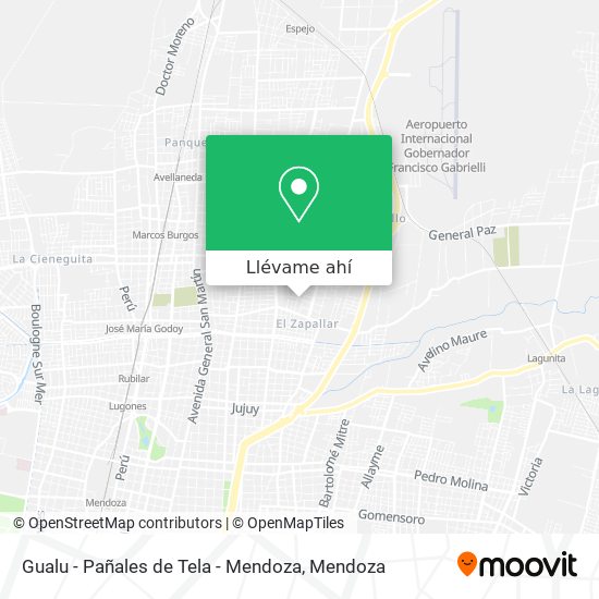Mapa de Gualu - Pañales de Tela - Mendoza