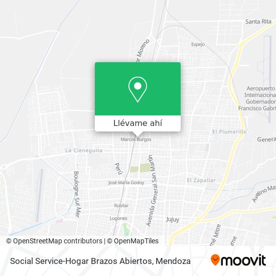 Mapa de Social Service-Hogar Brazos Abiertos
