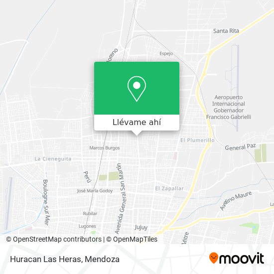 Mapa de Huracan Las Heras