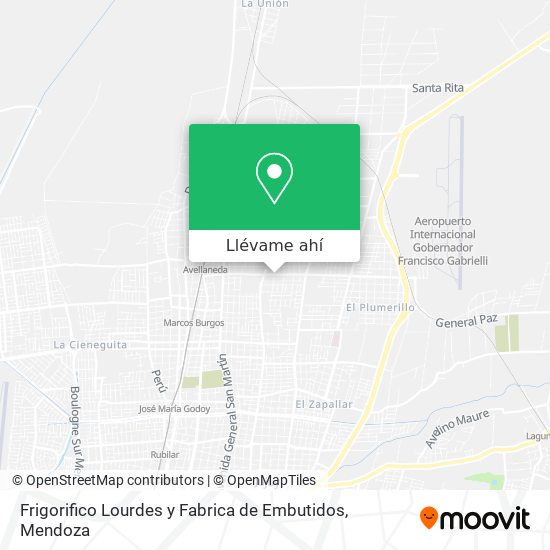 Mapa de Frigorifico Lourdes y Fabrica de Embutidos