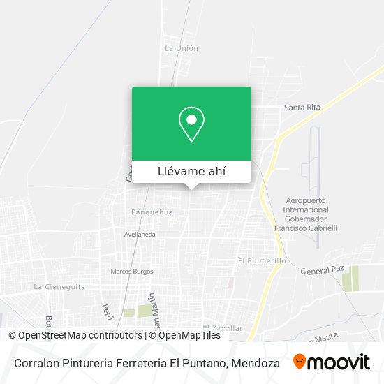 Mapa de Corralon Pintureria Ferreteria El Puntano