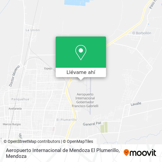 Mapa de Aeropuerto Internacional de Mendoza El Plumerillo