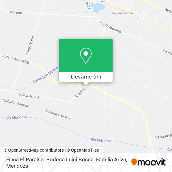 Mapa de Finca El Paraiso. Bodega Luigi Bosca. Familia Arizu