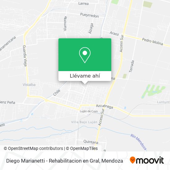 Mapa de Diego Marianetti - Rehabilitacion en Gral