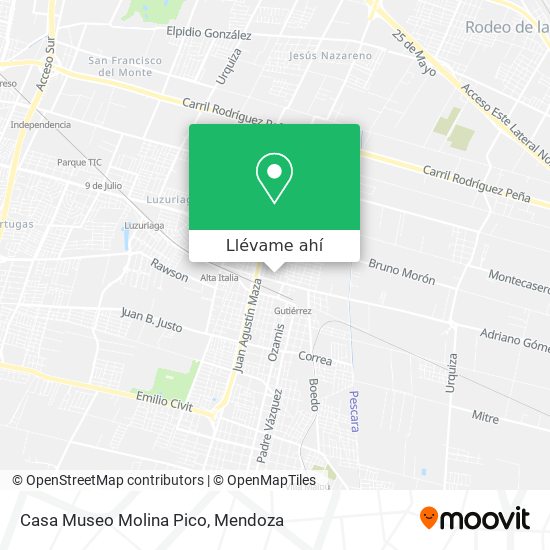 Mapa de Casa Museo Molina Pico