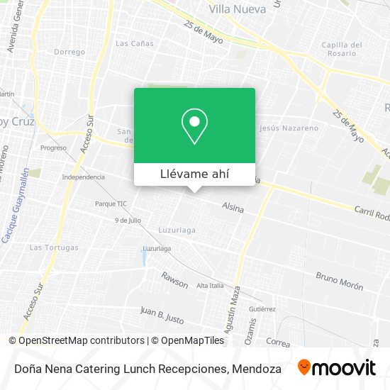 Mapa de Doña Nena Catering Lunch Recepciones