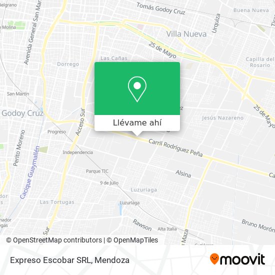 Mapa de Expreso Escobar SRL