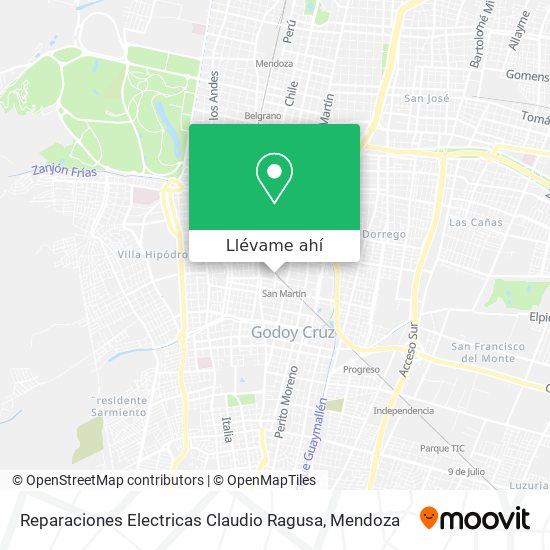 Mapa de Reparaciones Electricas Claudio Ragusa