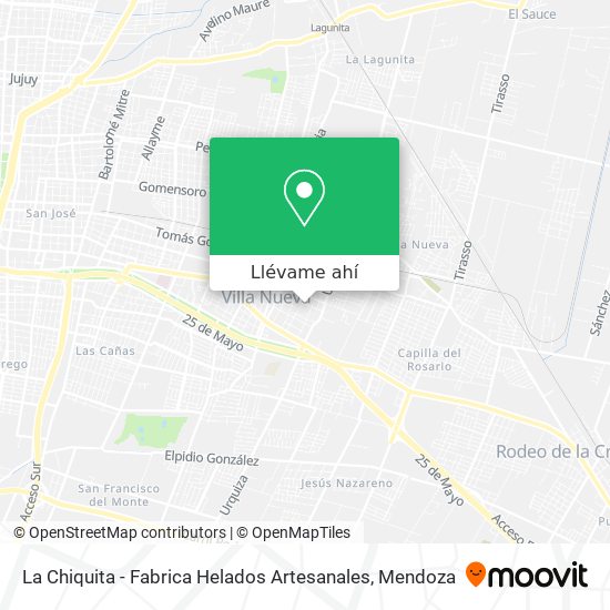 Mapa de La Chiquita - Fabrica Helados Artesanales