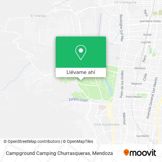 Mapa de Campground Camping Churrasqueras
