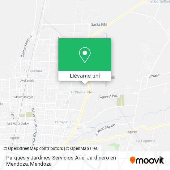 Mapa de Parques y Jardines-Servicios-Ariel Jardinero en Mendoza