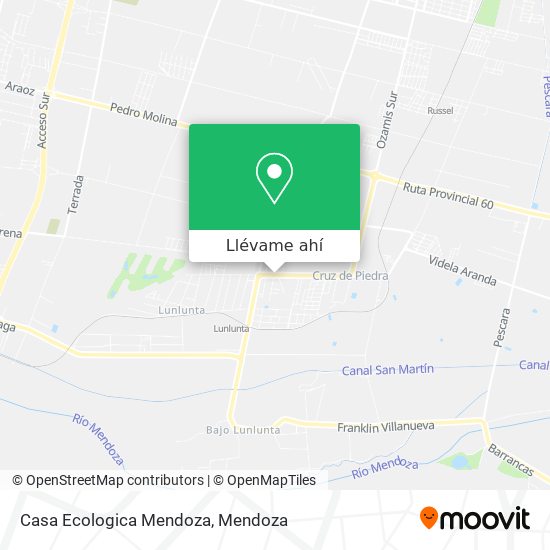 Mapa de Casa Ecologica Mendoza