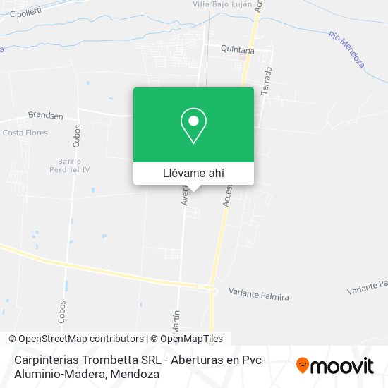 Mapa de Carpinterias Trombetta SRL - Aberturas en Pvc-Aluminio-Madera