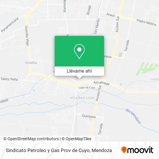 Mapa de Sindicato Petroleo y Gas Prov de Cuyo