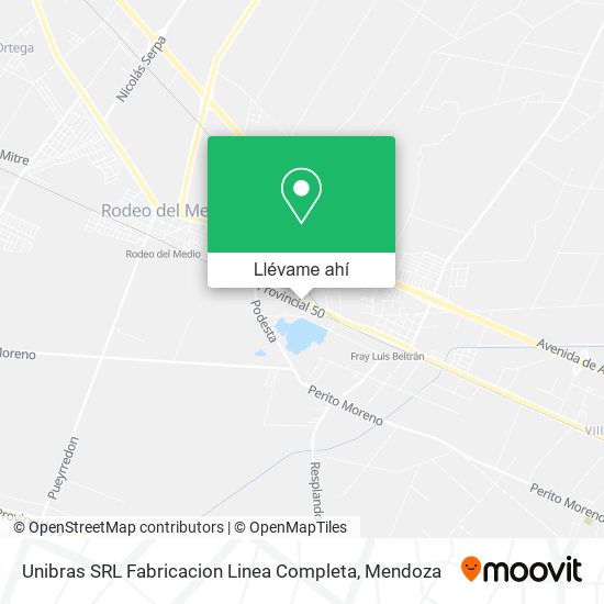 Mapa de Unibras SRL Fabricacion Linea Completa