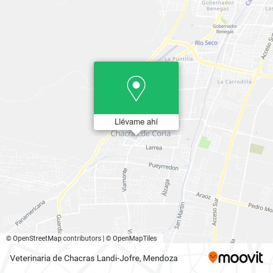 Mapa de Veterinaria de Chacras Landi-Jofre