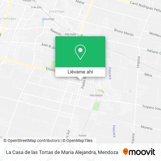 Mapa de La Casa de las Tortas de Maria Alejandra
