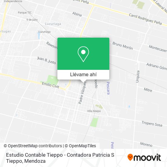Mapa de Estudio Contable Tieppo - Contadora Patricia S Tieppo