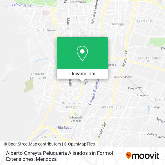 Mapa de Alberto Onreyta Peluqueria Alisados sin Formol Extensiones