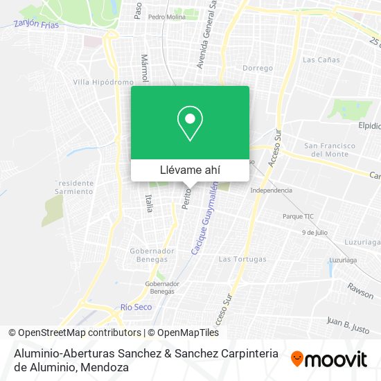 Mapa de Aluminio-Aberturas Sanchez & Sanchez Carpinteria de Aluminio