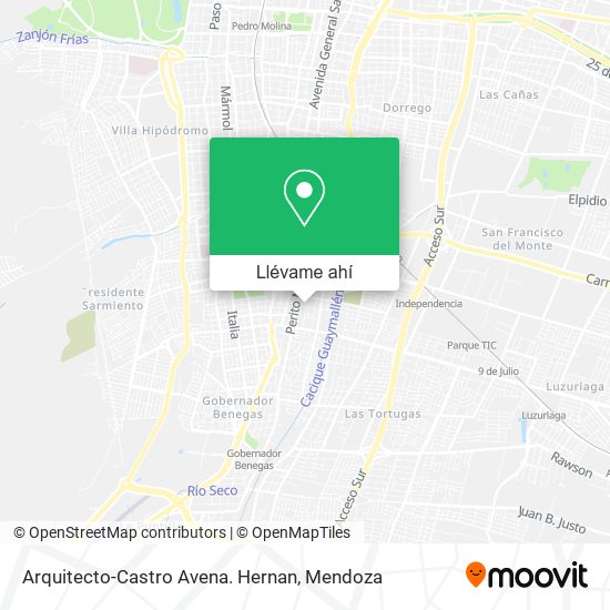 Mapa de Arquitecto-Castro Avena. Hernan