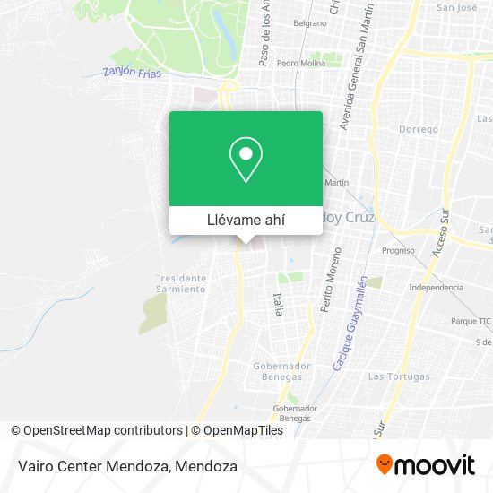 Mapa de Vairo Center Mendoza