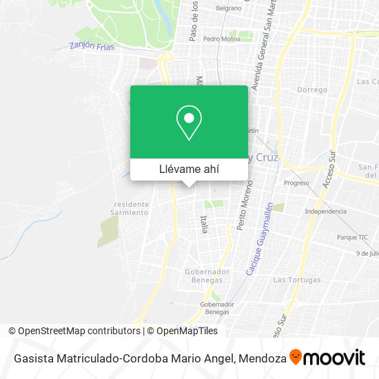 Mapa de Gasista Matriculado-Cordoba Mario Angel