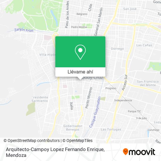 Mapa de Arquitecto-Campoy Lopez Fernando Enrique