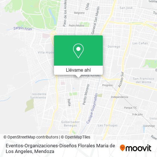 Mapa de Eventos-Organizaciones-Diseños Florales Maria de Los Angeles