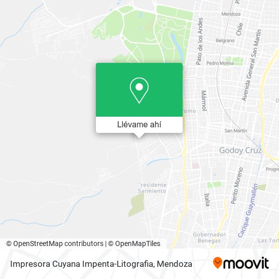 Mapa de Impresora Cuyana Impenta-Litografia