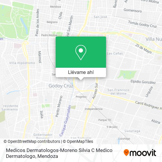 Mapa de Medicos Dermatologos-Moreno Silvia C Medico Dermatologo