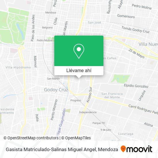 Mapa de Gasista Matriculado-Salinas Miguel Angel