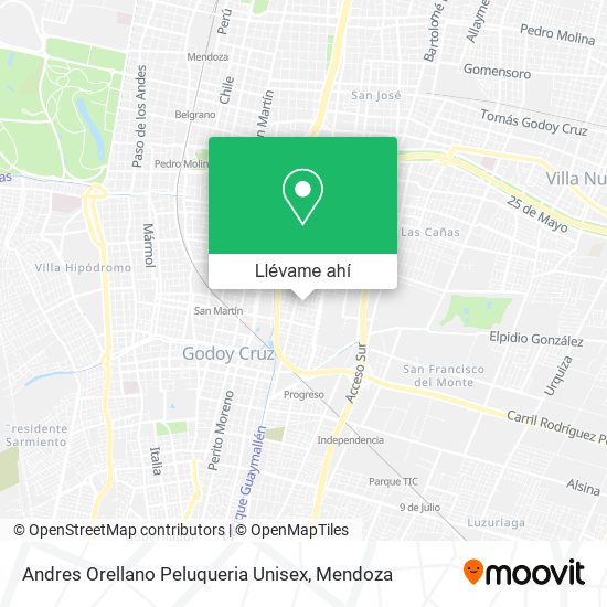 Mapa de Andres Orellano Peluqueria Unisex