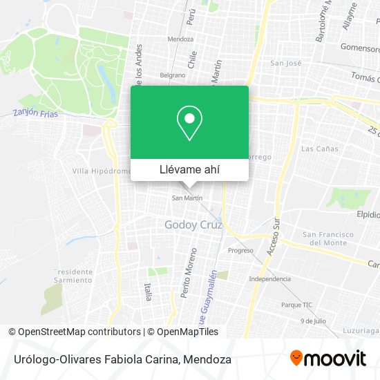 Mapa de Urólogo-Olivares Fabiola Carina