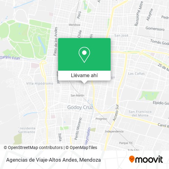 Mapa de Agencias de Viaje-Altos Andes