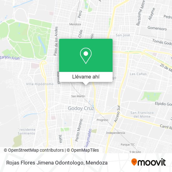 Mapa de Rojas Flores Jimena Odontologo