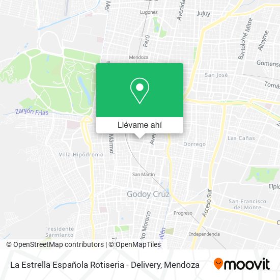 Mapa de La Estrella Española Rotiseria - Delivery