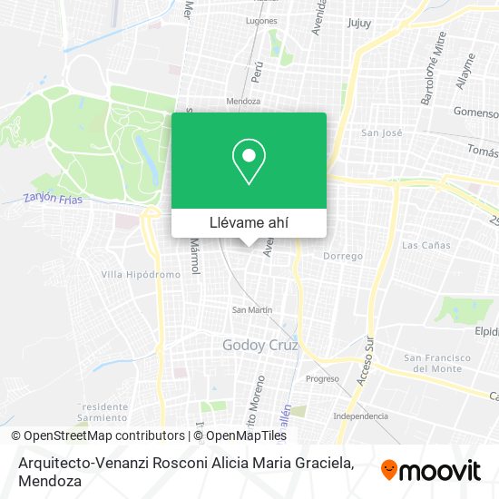 Mapa de Arquitecto-Venanzi Rosconi Alicia Maria Graciela
