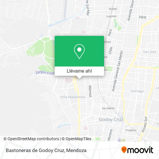 Mapa de Bastoneras de Godoy Cruz
