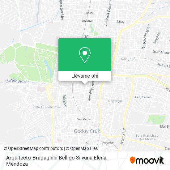 Mapa de Arquitecto-Bragagnini Belligo Silvana Elena