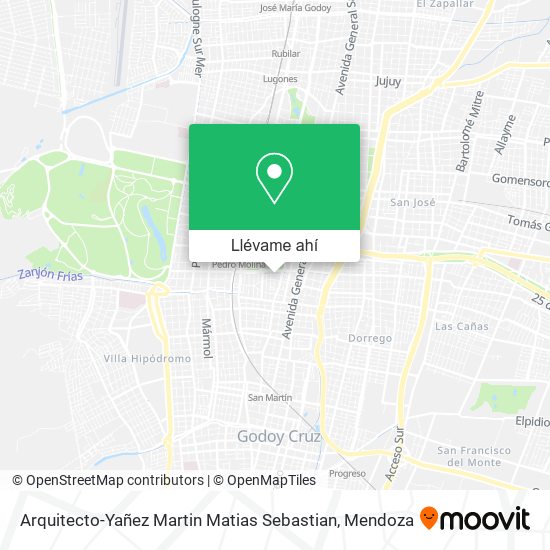 Mapa de Arquitecto-Yañez Martin Matias Sebastian